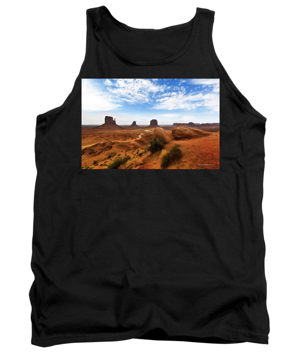 Monument Valley Tank Top featuring the photograph Thin Line #1 by Micah Offman