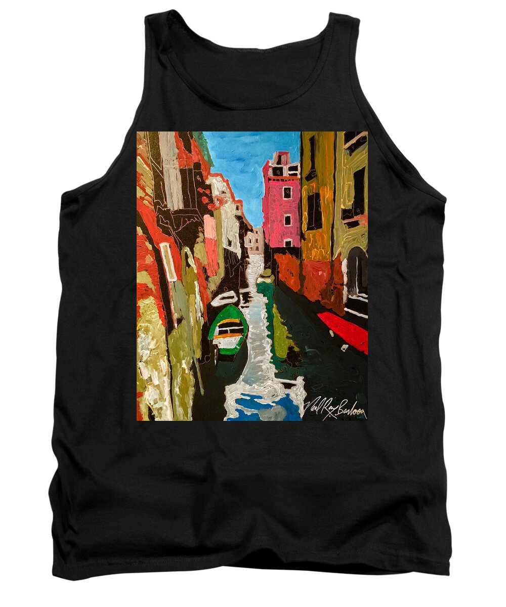 Venice Italy Tank Top featuring the painting Unfinished Venice Italy #2 by Neal Barbosa
