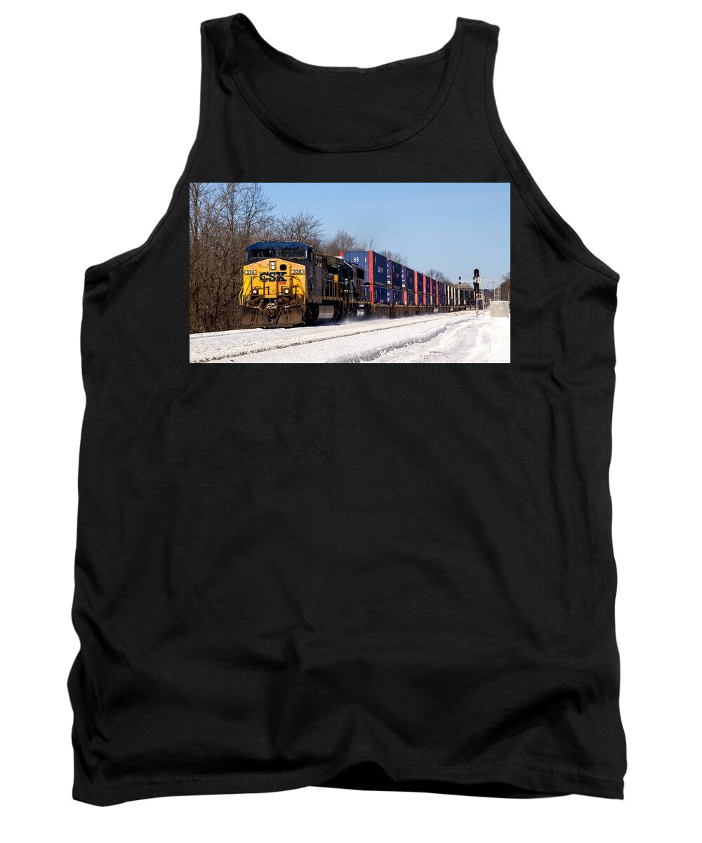 Train Tank Top featuring the digital art Train #18 by Super Lovely