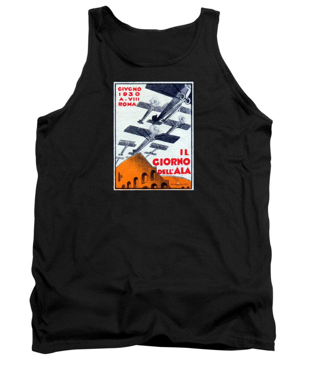 Aviation Tank Top featuring the painting 1930 Italian Air Show by Historic Image
