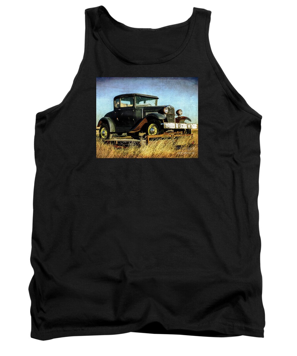 Rusty Cars Tank Top featuring the photograph 1931 Ford Model A by John Strong