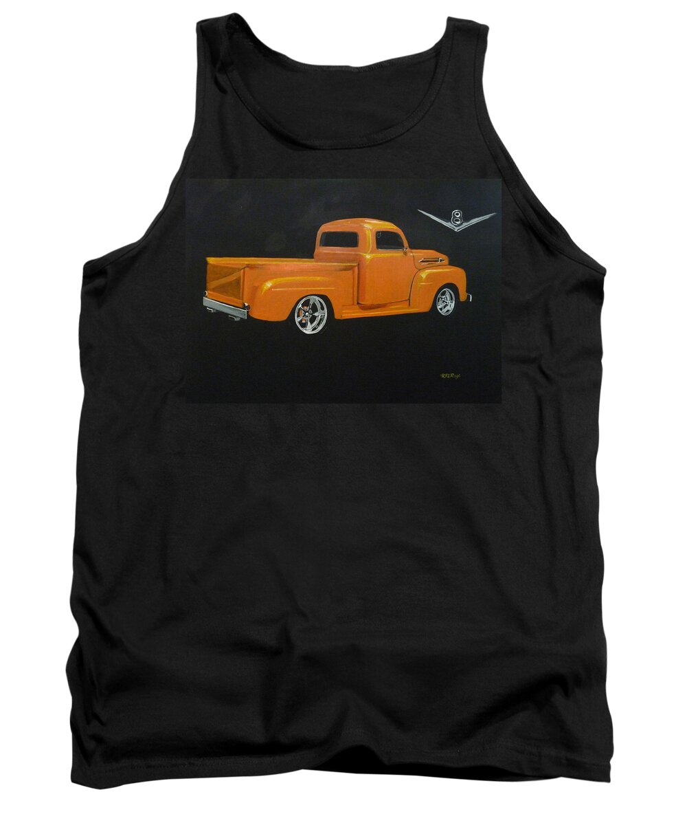Truck Tank Top featuring the painting 1952 Ford Pickup Custom by Richard Le Page