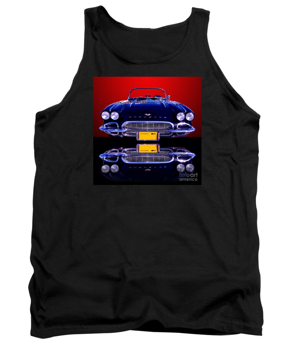 Car Tank Top featuring the photograph 1961 Chevy Corvette by Jim Carrell