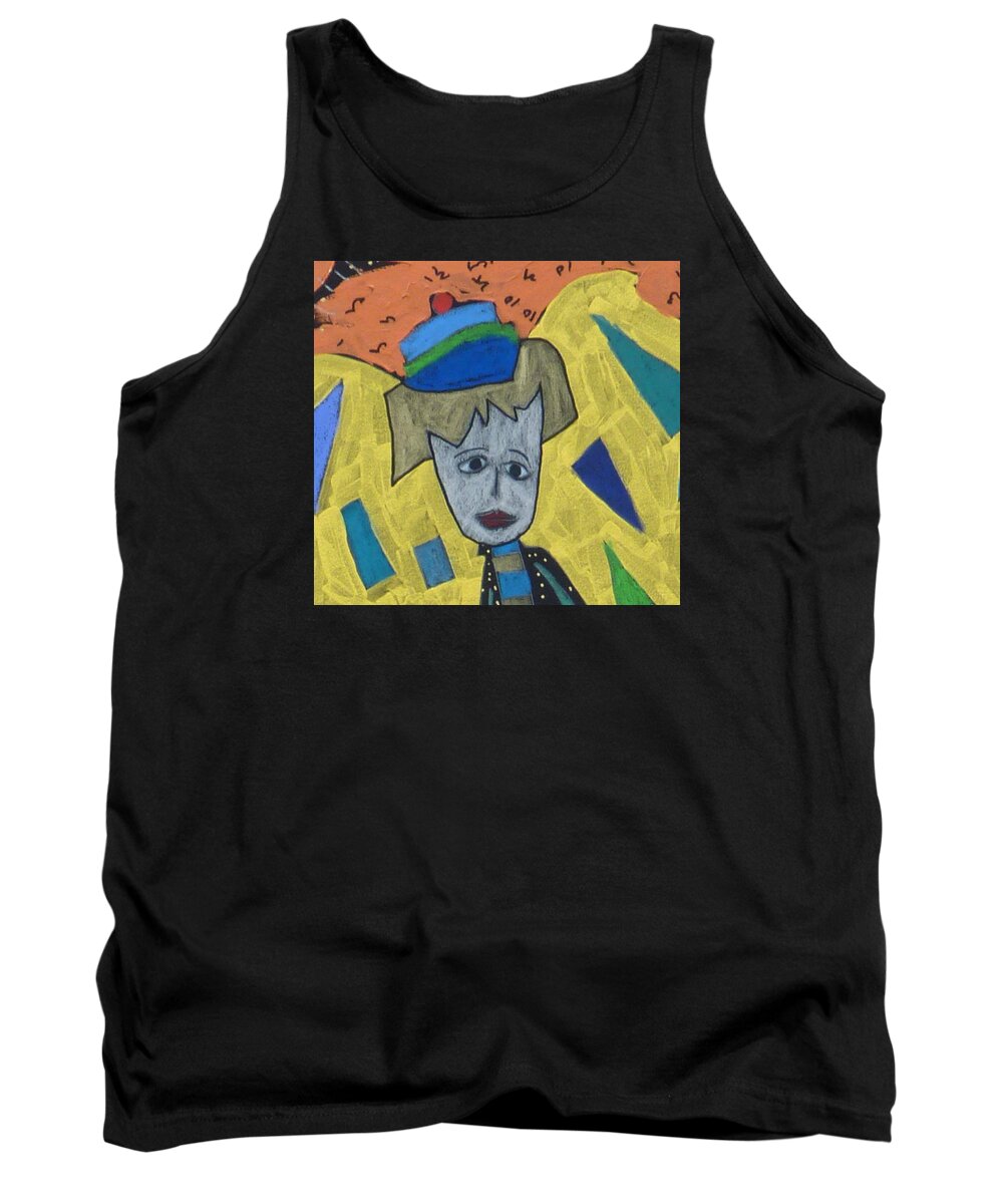 Haniel Tank Top featuring the painting Archangel Haniel #3 by Clarity Artists