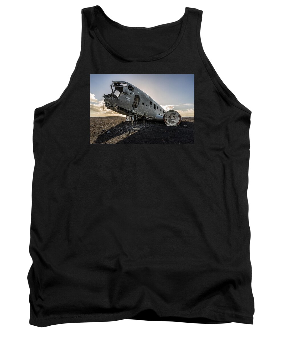 Abandoned Tank Top featuring the photograph Crashed DC-3 #2 by James Billings