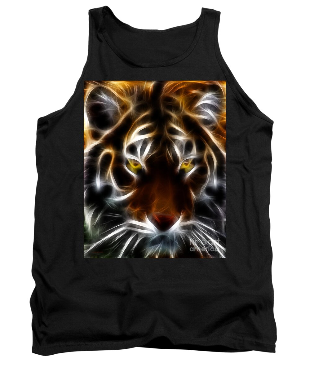 Wingsdomain Tank Top featuring the photograph Eye of The Tiger v2 by Wingsdomain Art and Photography