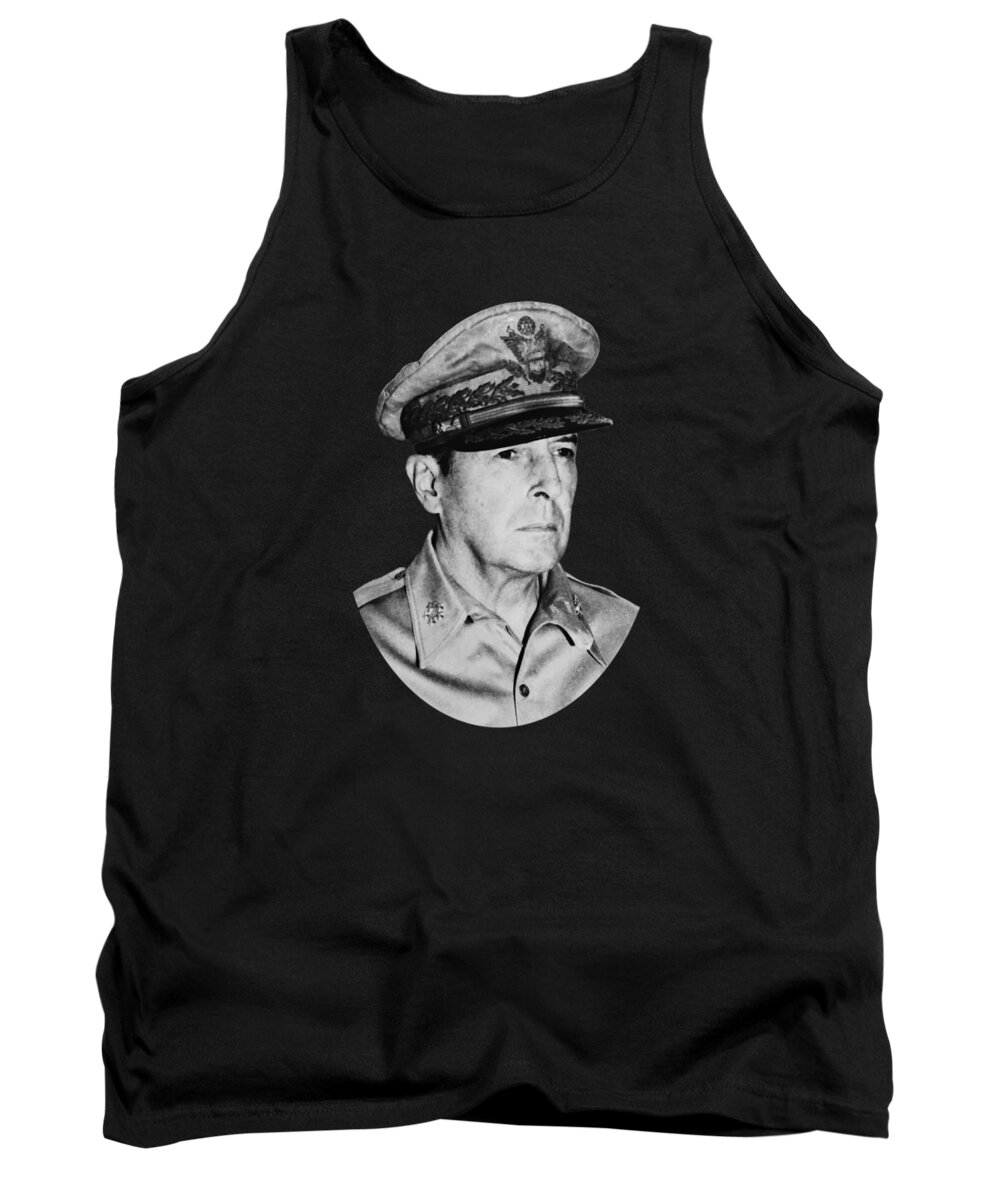Douglas Macarthur Tank Top featuring the photograph General MacArthur by War Is Hell Store