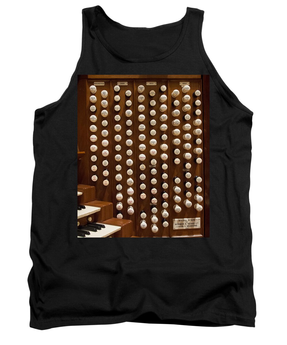 Melbourne Tank Top featuring the photograph Organ stops #2 by Jenny Setchell