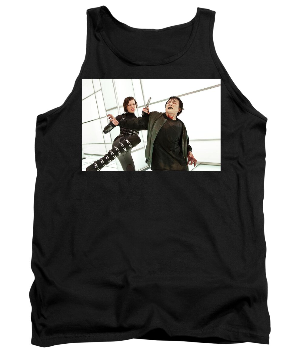 Resident Evil Retribution Tank Top featuring the digital art Resident Evil Retribution #2 by Maye Loeser