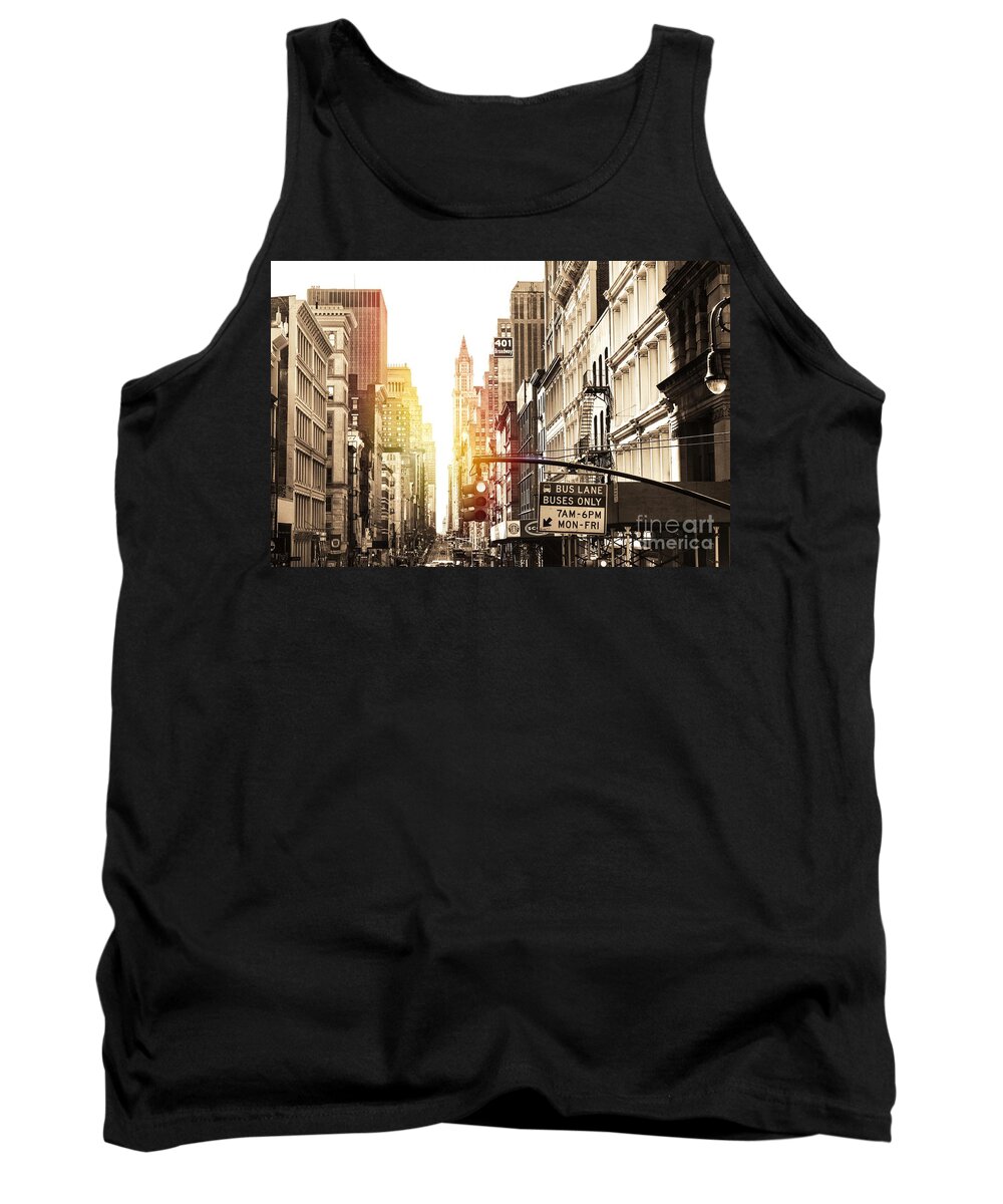 Tribeca Tank Top featuring the photograph 401 Broadway by HELGE Art Gallery