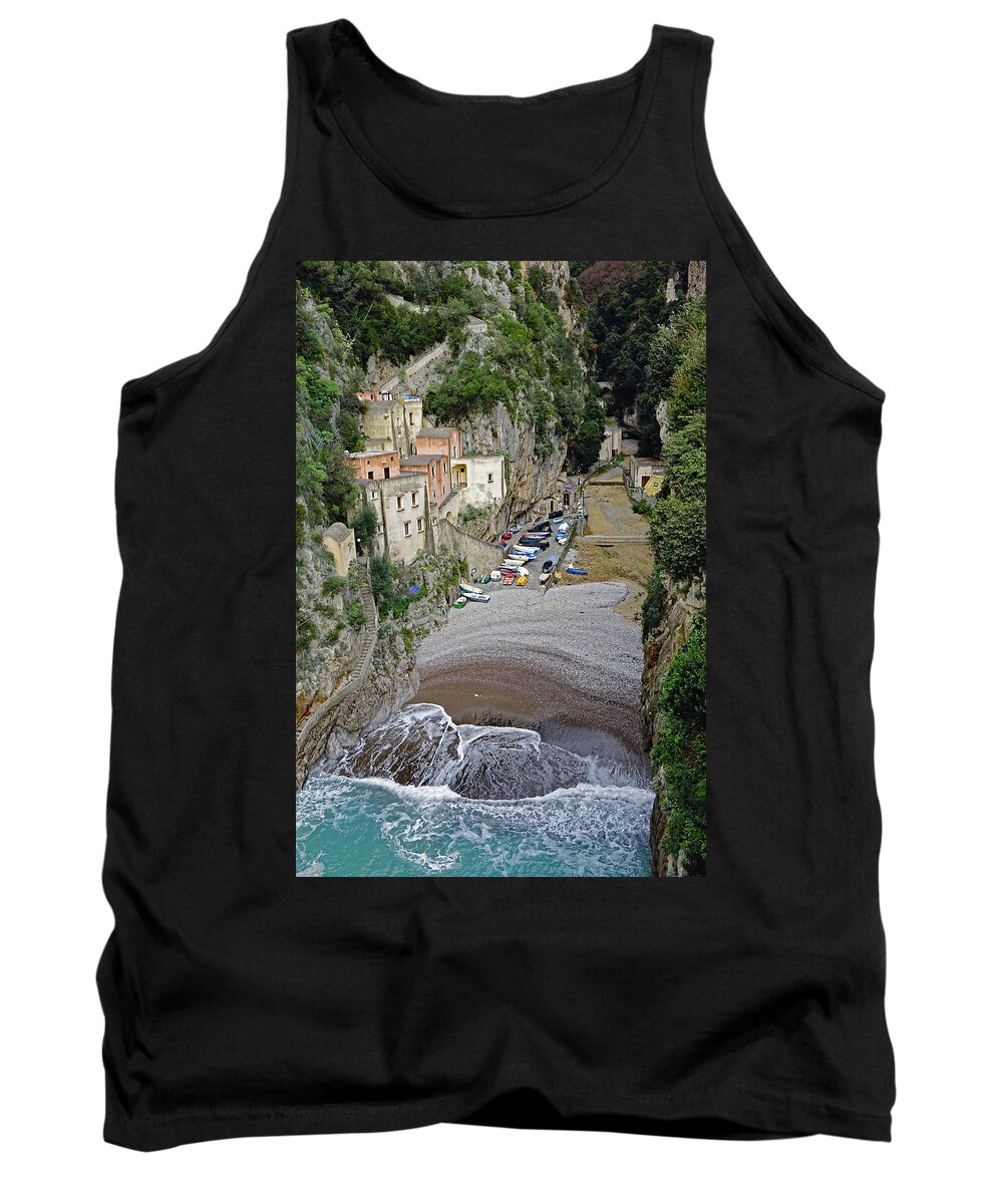 Amalfi Coast Tank Top featuring the photograph This Is A View Of Furore A Small Village Located On The Amalfi Coast In Italy #5 by Rick Rosenshein