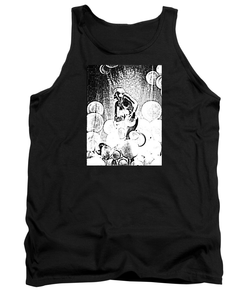 Pinups Tank Top featuring the drawing Pinups by Kim Kent