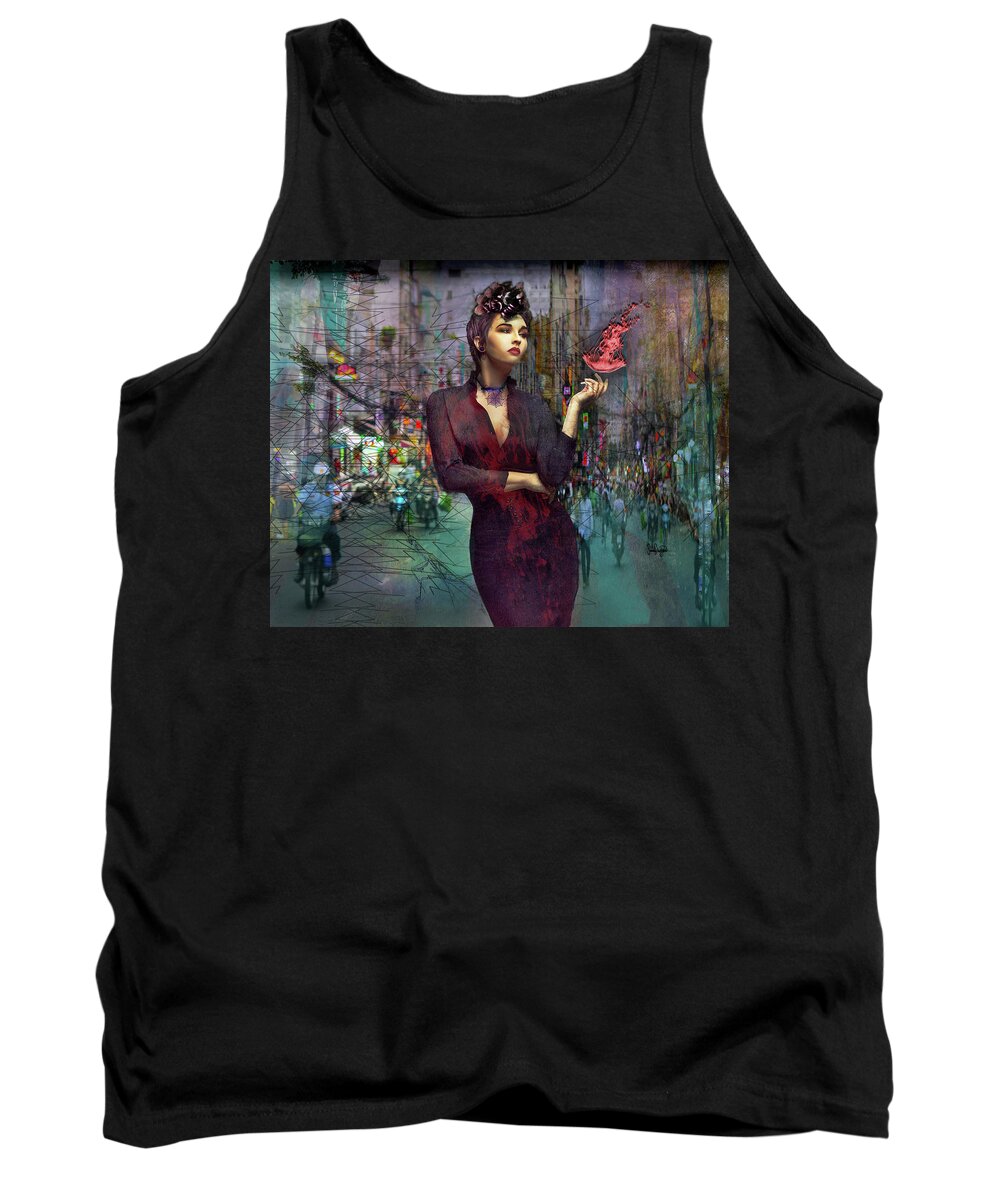 Woman Tank Top featuring the photograph A Dangerous Life by Sandra Schiffner