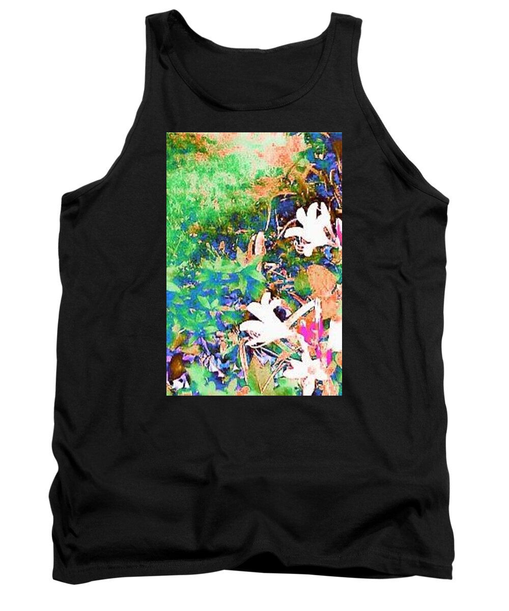 Wild Flowers Growing 2 Tank Top featuring the pastel Wild Flowers Growing 2 by Brenae Cochran