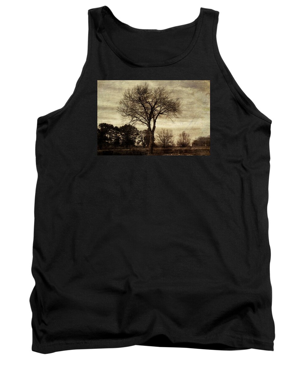 Tree Tank Top featuring the photograph A Tree Along the Roadside by David Yocum