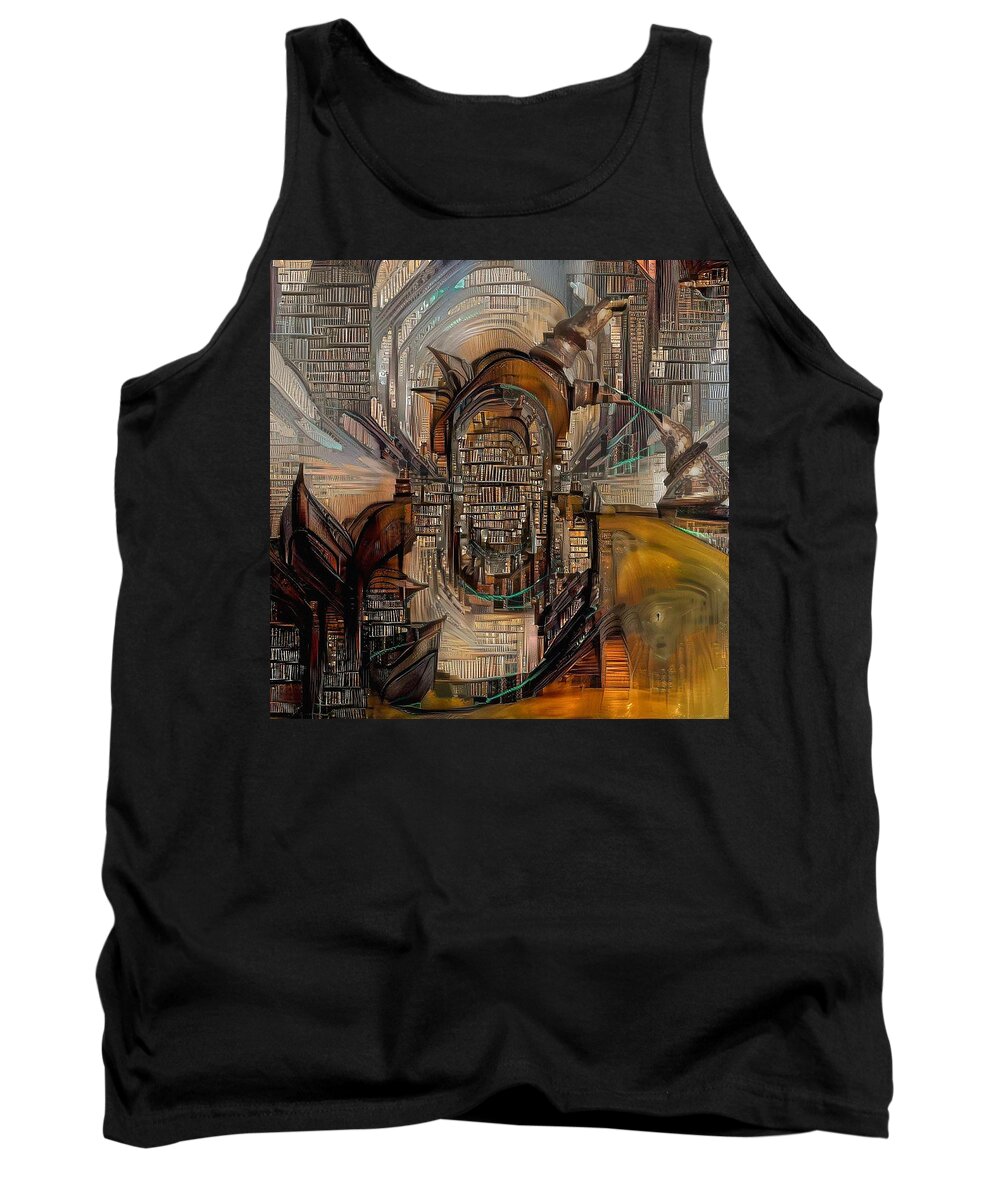 Sculpture Tank Top featuring the digital art Abstract Liberty by Bruce Rolff
