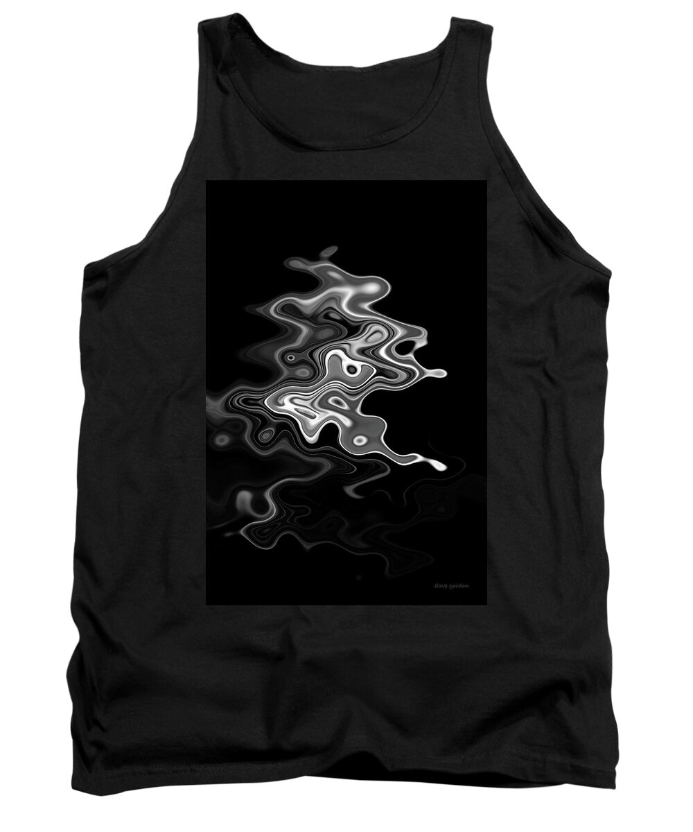 Abstract Tank Top featuring the photograph Abstract Swirl Monochrome by David Gordon