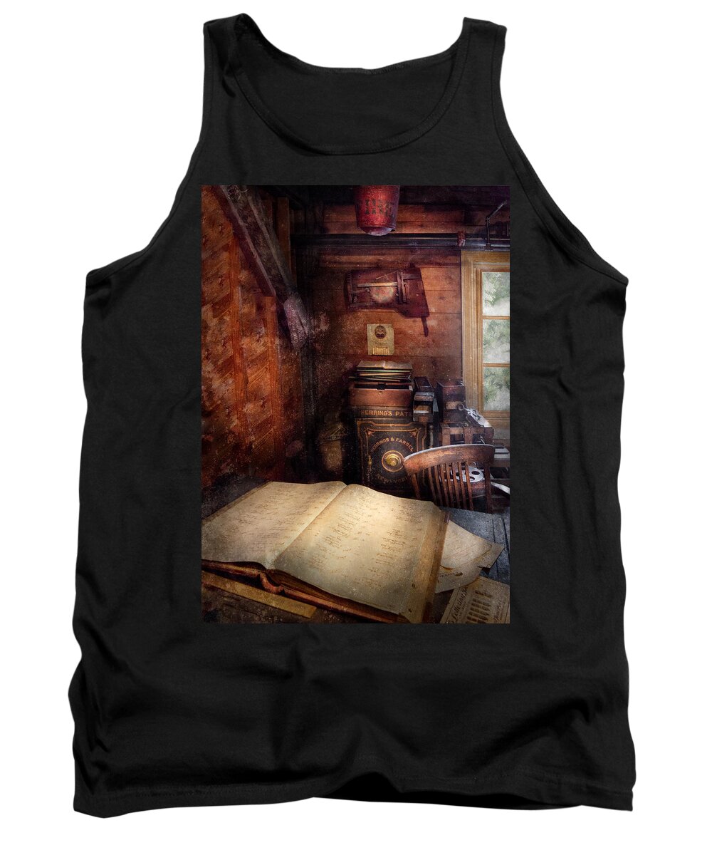 Hdr Tank Top featuring the photograph Accountant - Santa's Workshop - Behind the scenes by Mike Savad