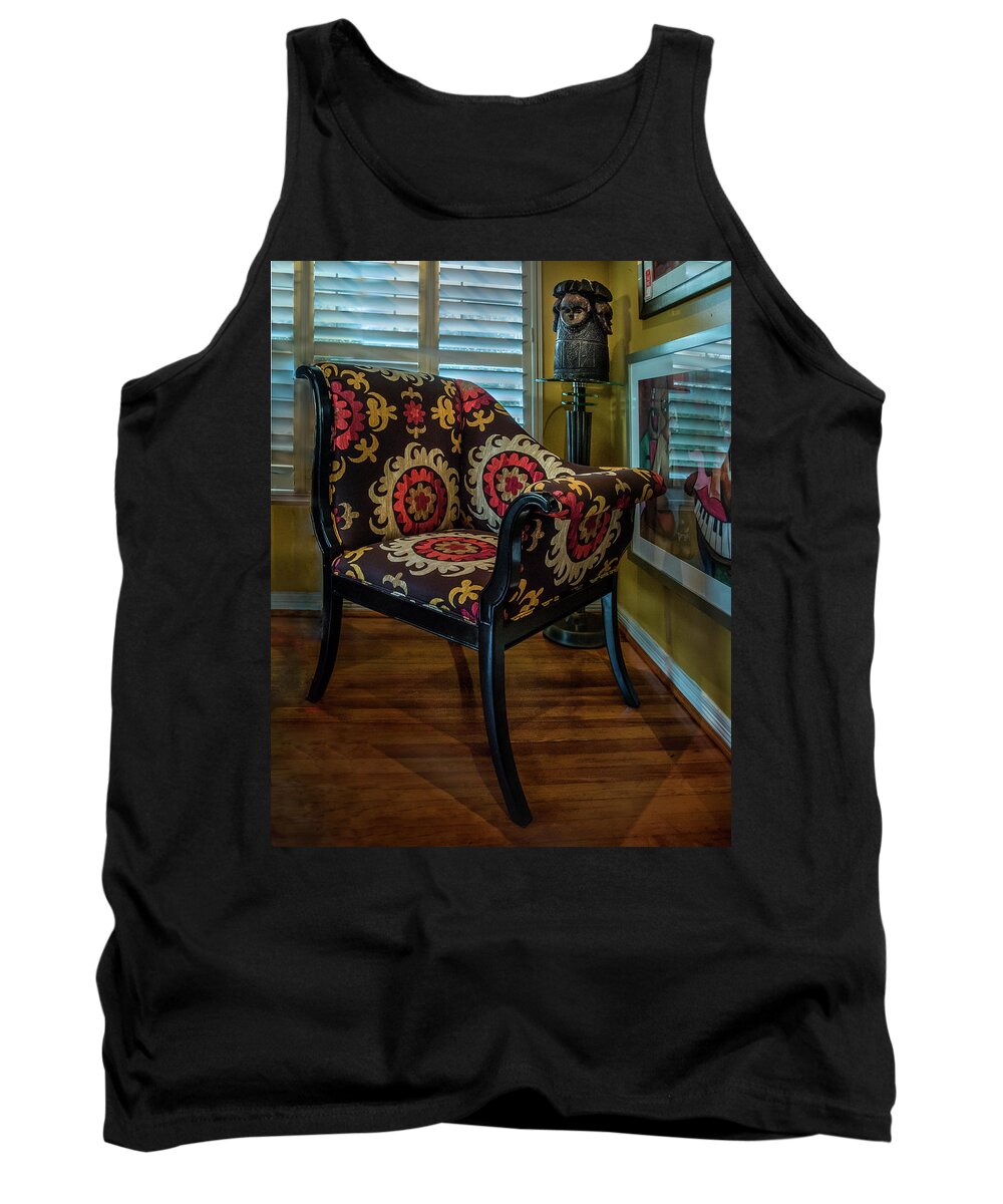 Gite Tank Top featuring the photograph African Accent Furniture by James Woody