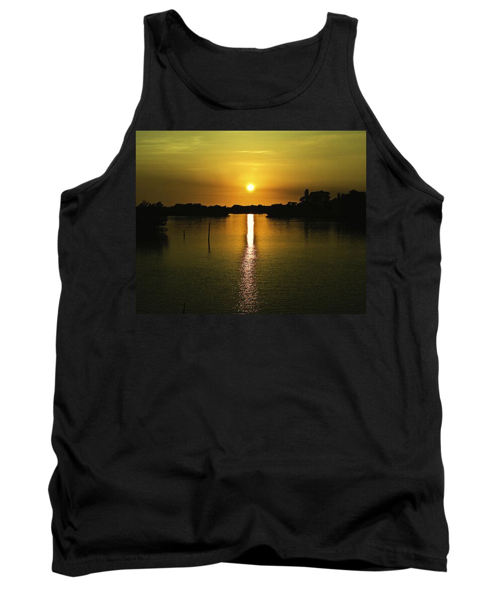 Seascape Tank Top featuring the photograph After Seven by Gouzel -