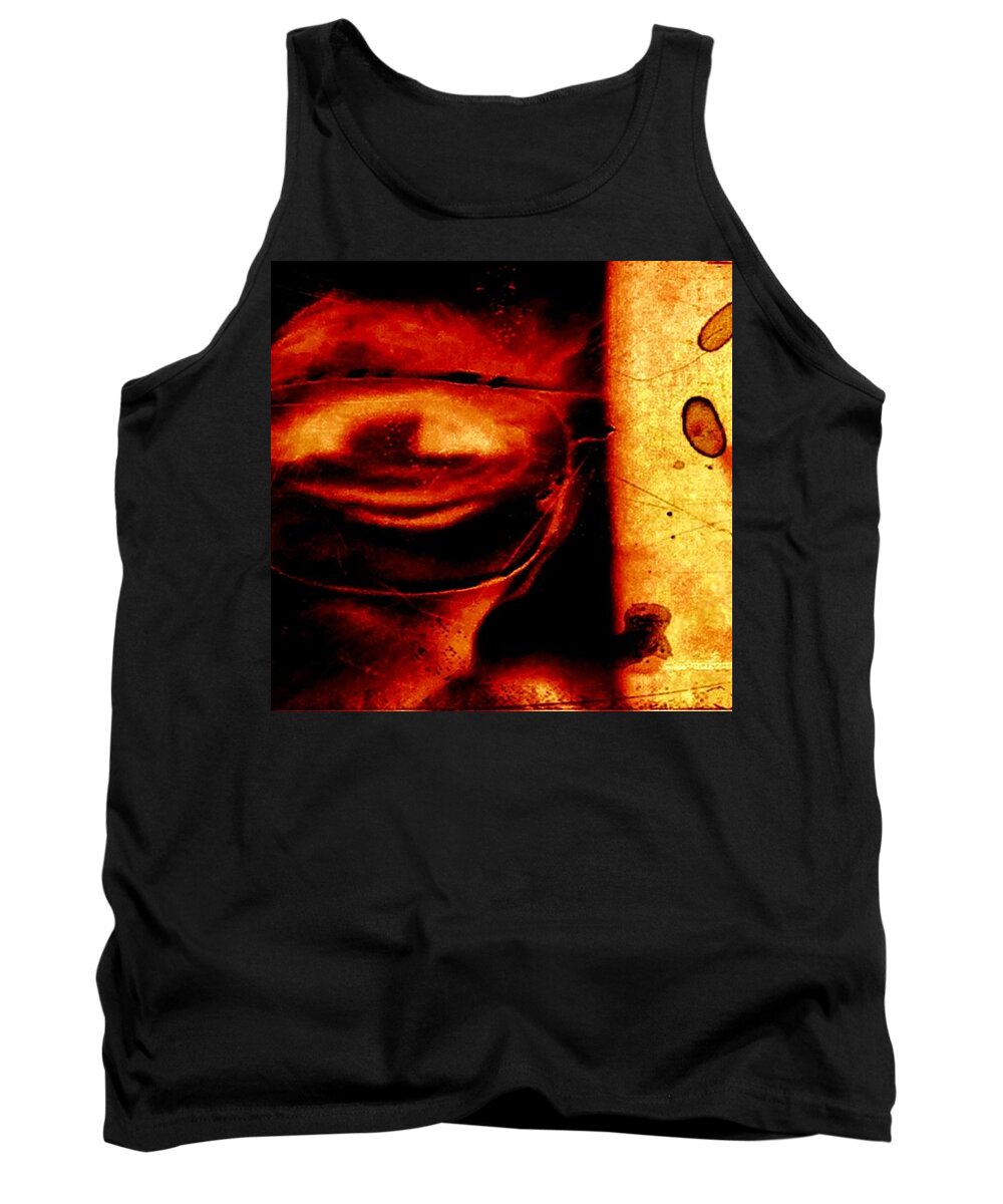 Altered Photography Tank Top featuring the photograph Altered Image in Red by Dan Twyman