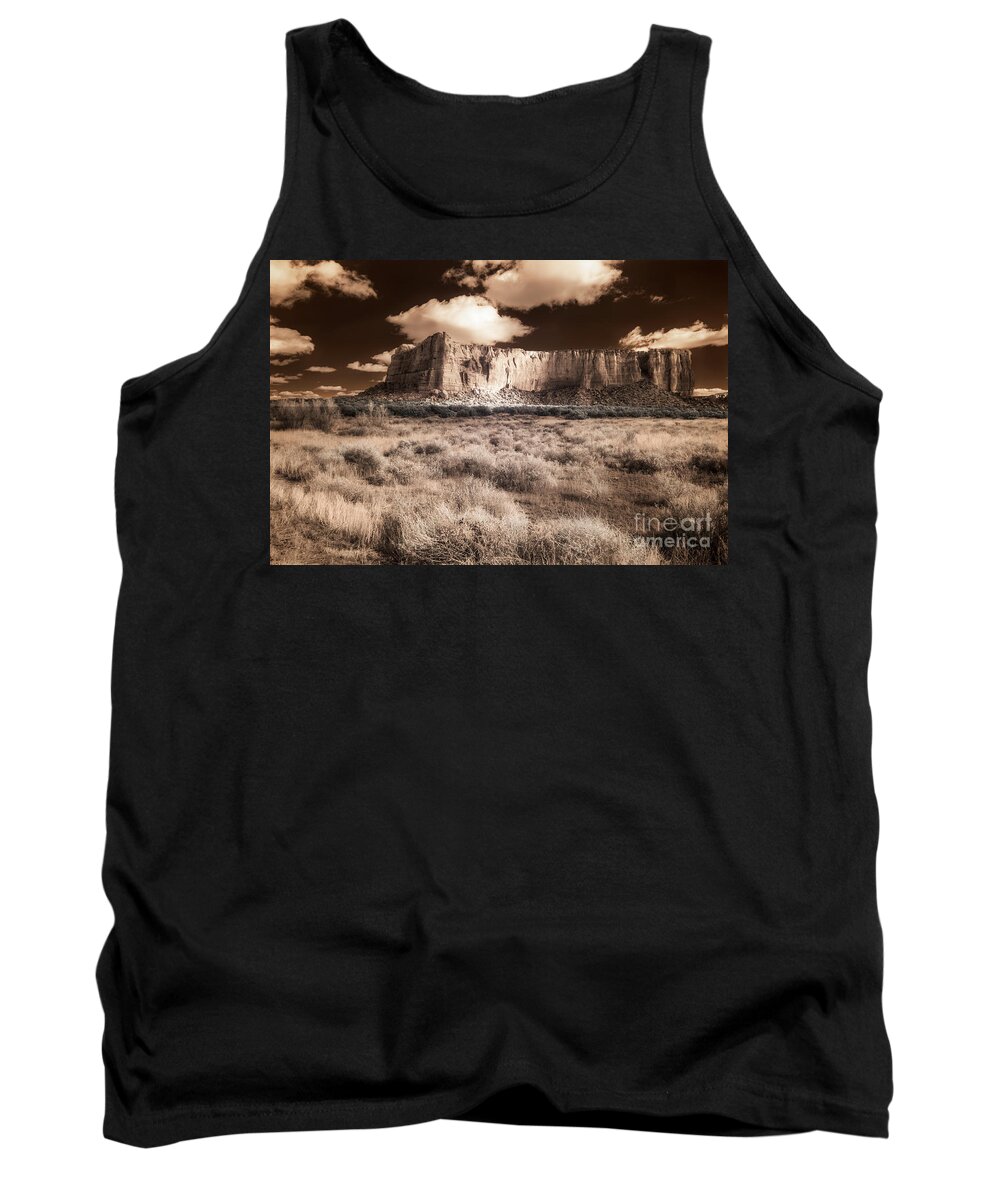 Among Sacred Mesas Tank Top featuring the digital art Among Sacred Mesas by William Fields