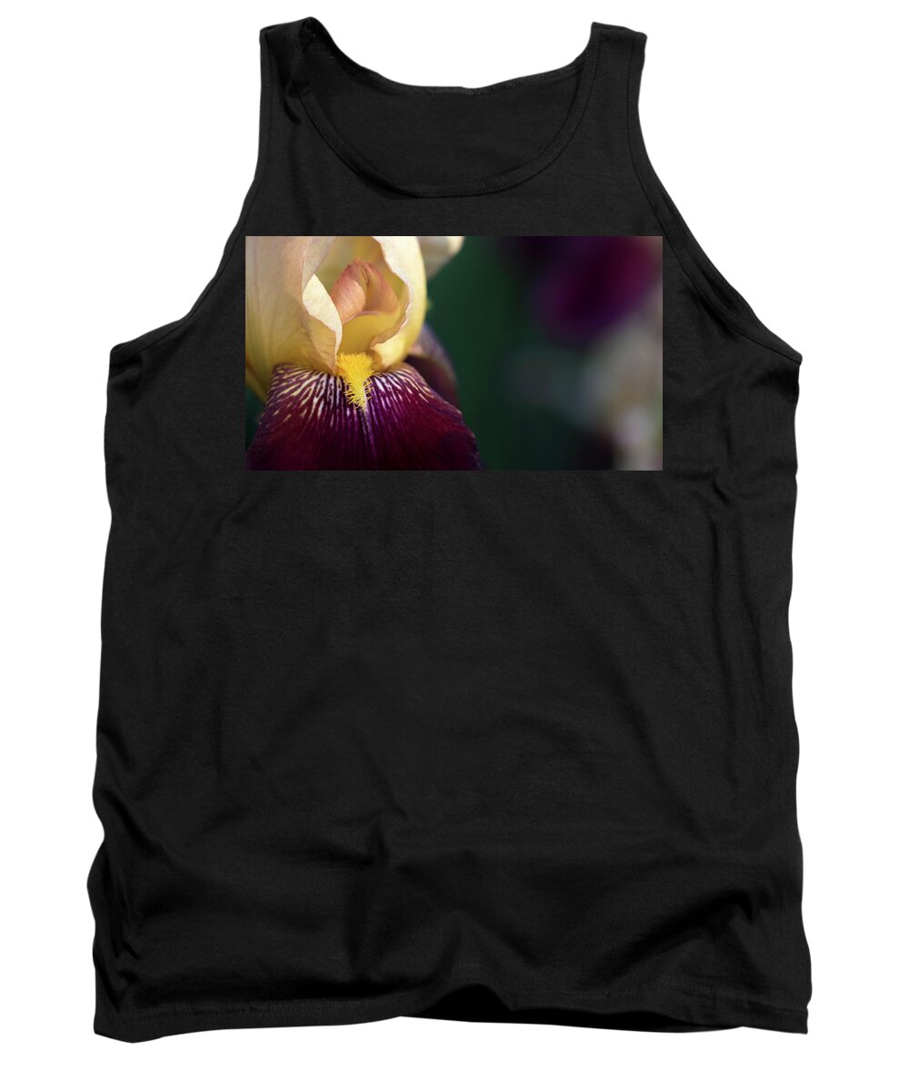 Iris Tank Top featuring the photograph Among the Irises by Holly Ross