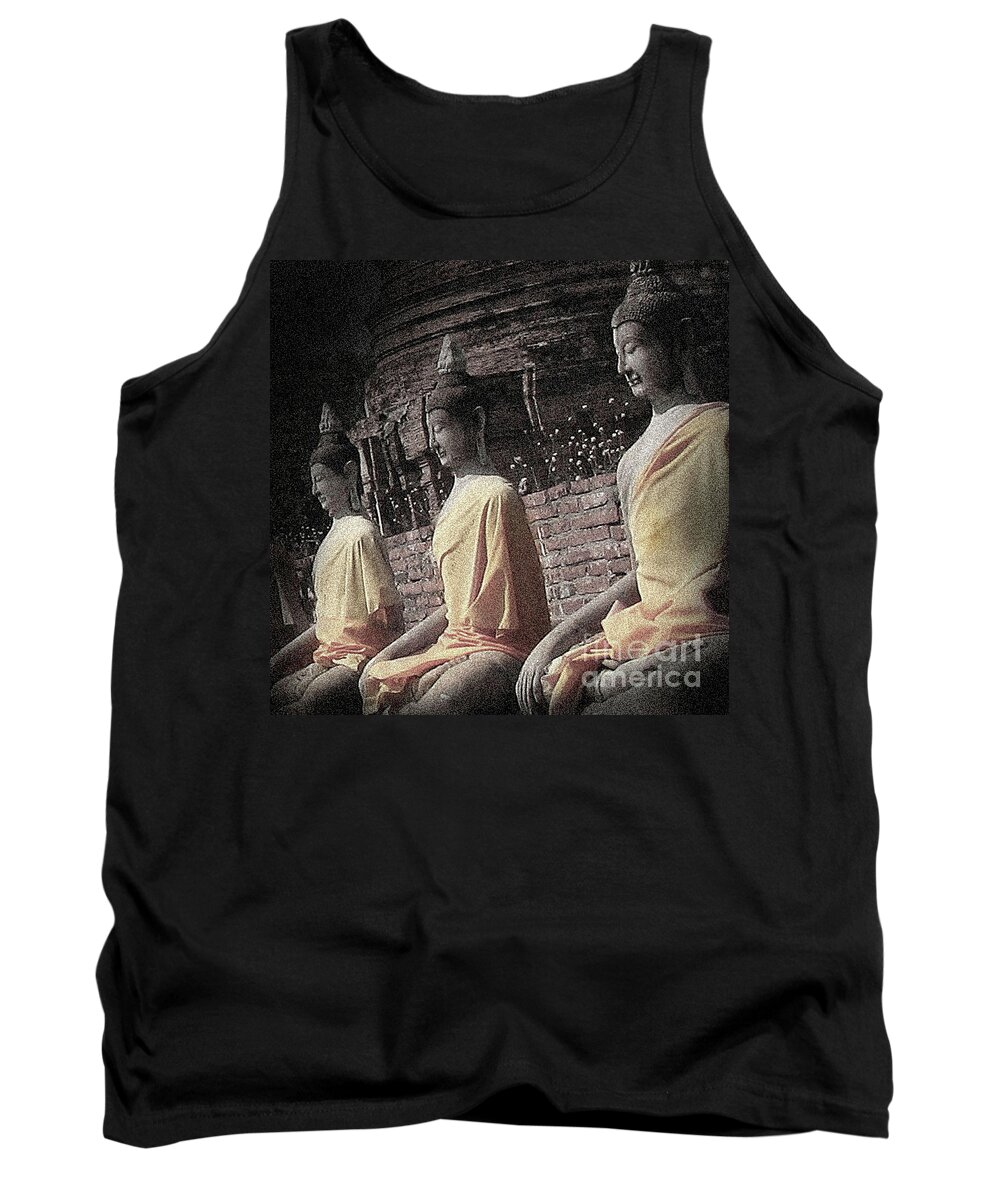 Peace Tank Top featuring the photograph Ancient Buddha Statues by Eena Bo
