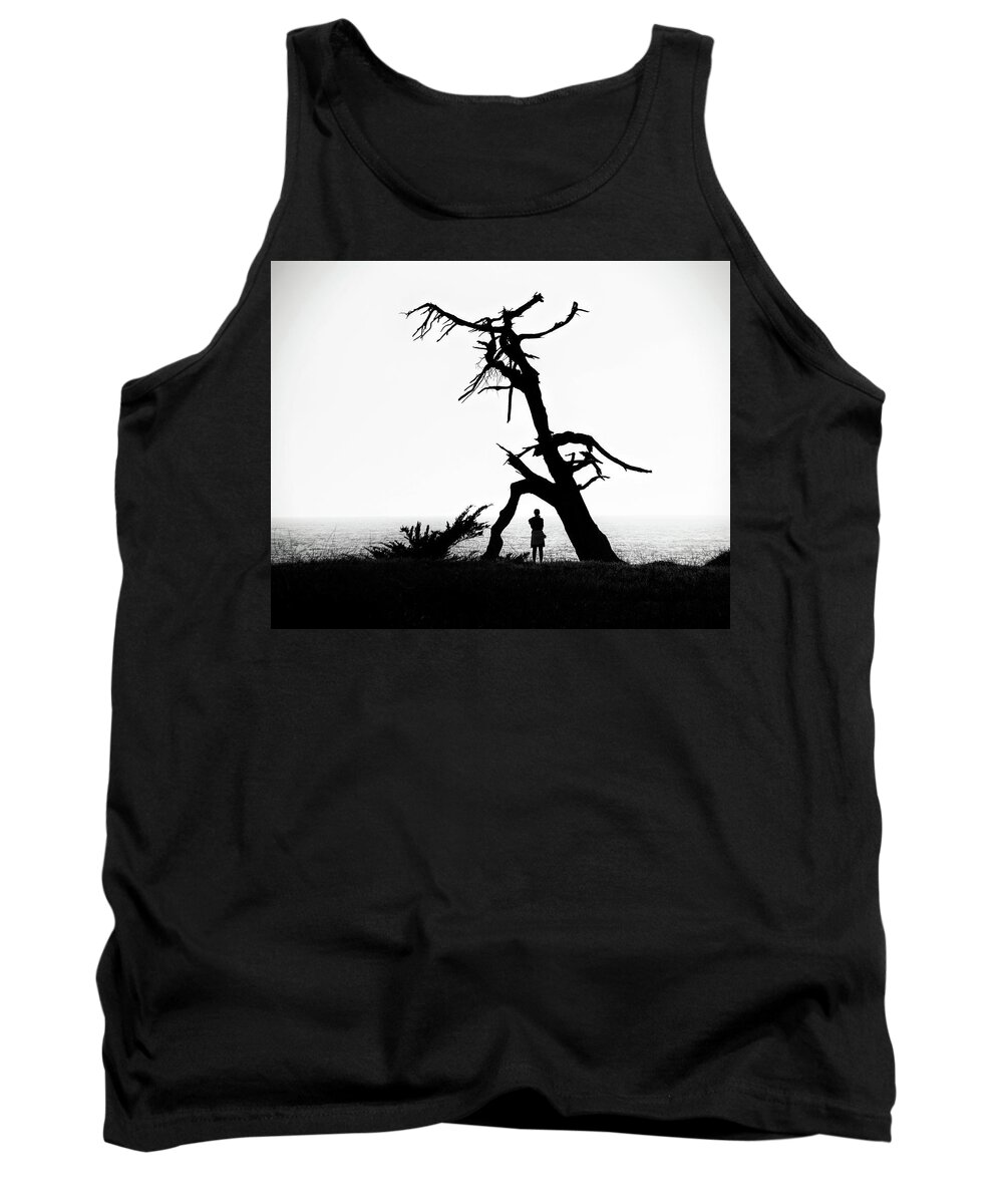 Arch Tree Woman B/w Tank Top featuring the photograph Arch by Wendell Ward