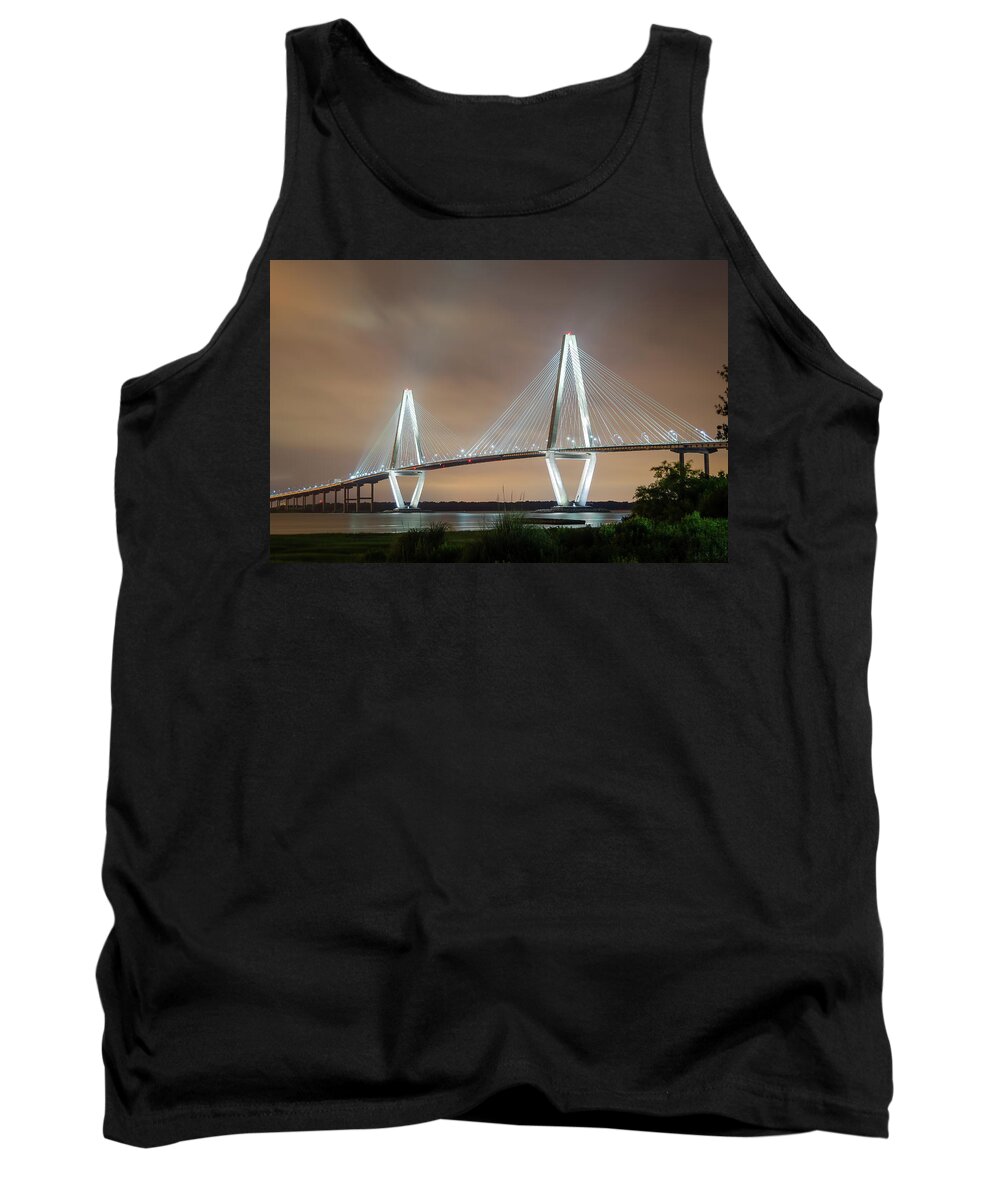 Charleston Tank Top featuring the photograph Arthur Ravenel Bridge by John Kirkland