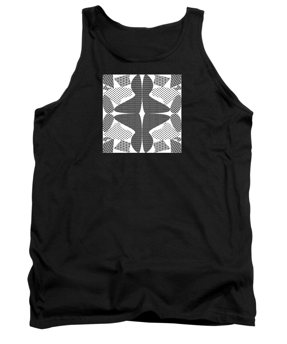 Urban Tank Top featuring the digital art 006 Scattered Shapes by Cheryl Turner