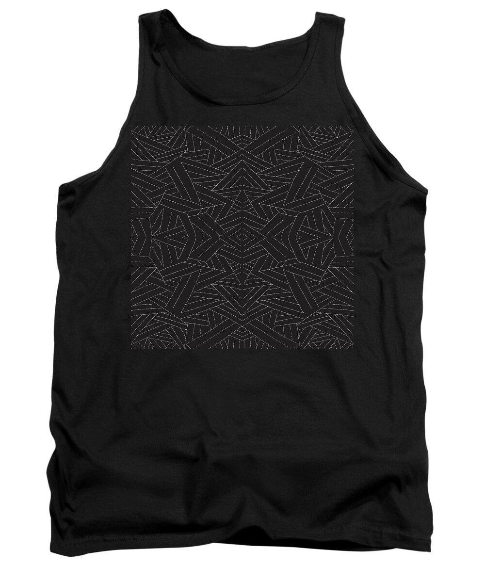 Urban Tank Top featuring the digital art 019 Lines In Reverse by Cheryl Turner