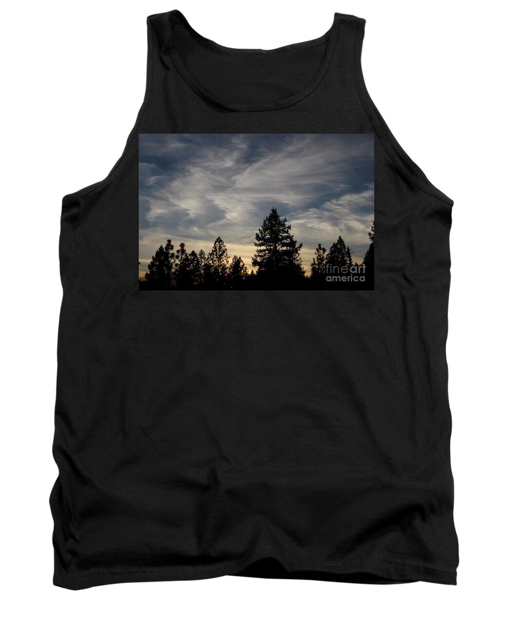 Sky Tank Top featuring the photograph At the end of the day by Marie Neder