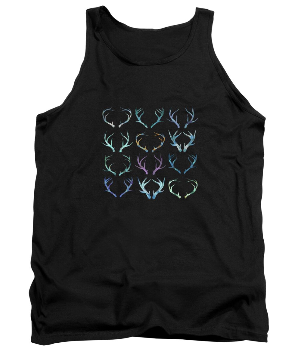 Autumn Tank Top featuring the digital art Autumn Antlers by Spacefrog Designs