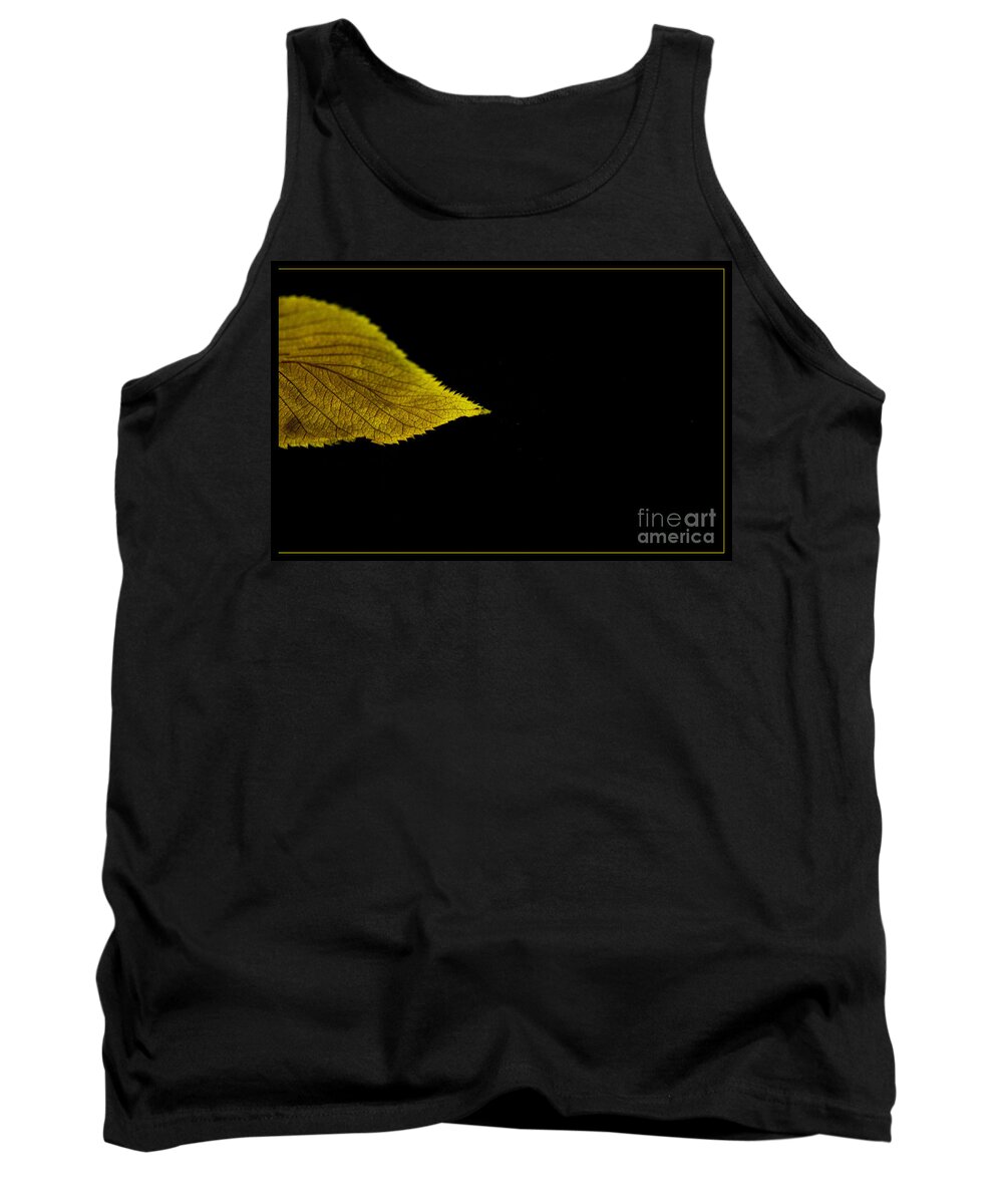 Yellow Tank Top featuring the photograph Autumn Leaf by Eena Bo