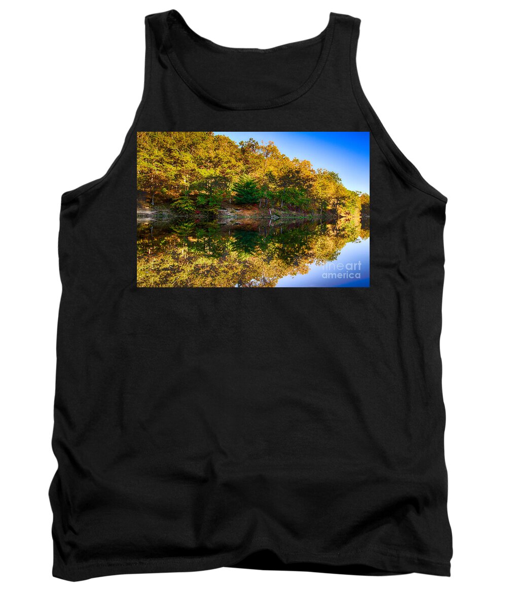 Fall Tank Top featuring the photograph Autumn Reflection by Bill Frische