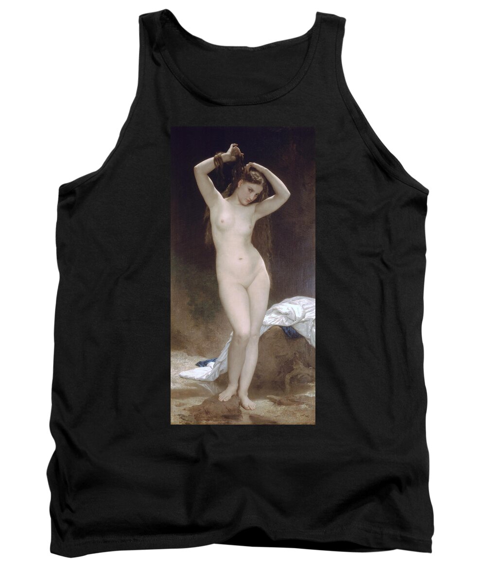 Nude Tank Top featuring the painting Baigneuse or Bather by Pam Neilands