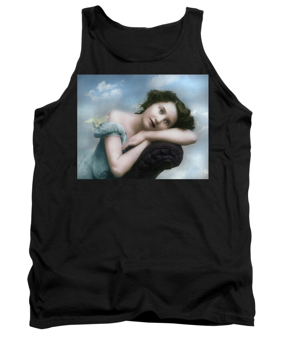 Vintage Tank Top featuring the mixed media Beautiful Dreamer by John Rivera
