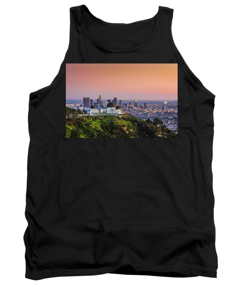 Griffith Observatory Tank Top featuring the photograph Beauty on the hill by Scott Campbell