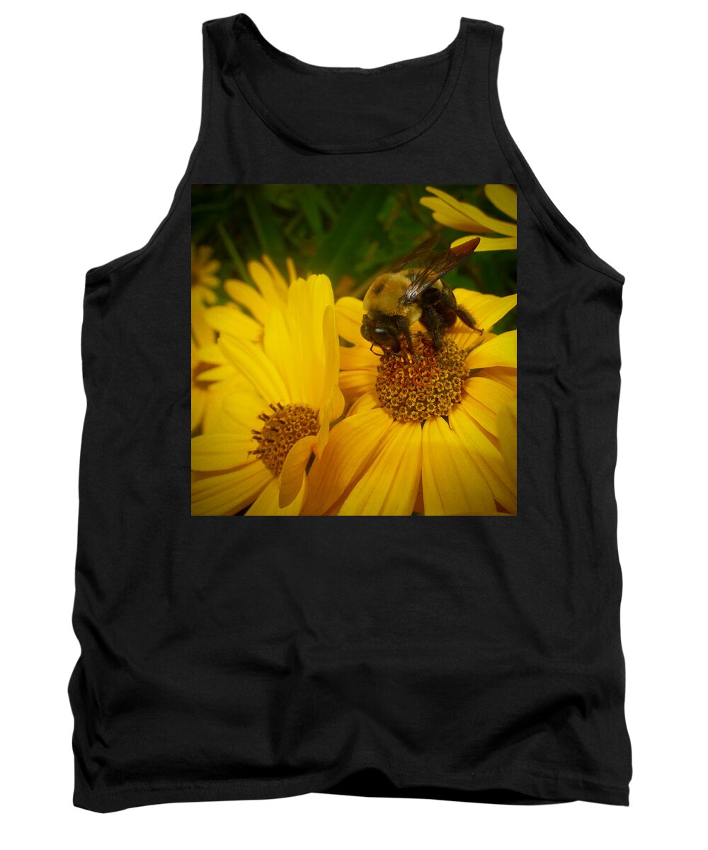Fine Art Prints Tank Top featuring the photograph Bee Happy by Dave Bosse