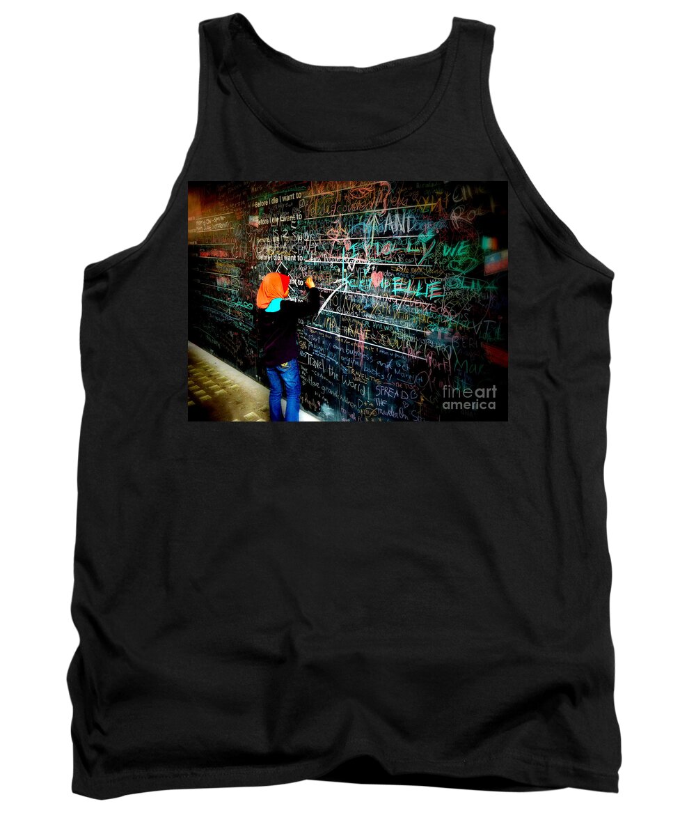 London Street Art Tank Top featuring the photograph Before I die... by Lexa Harpell