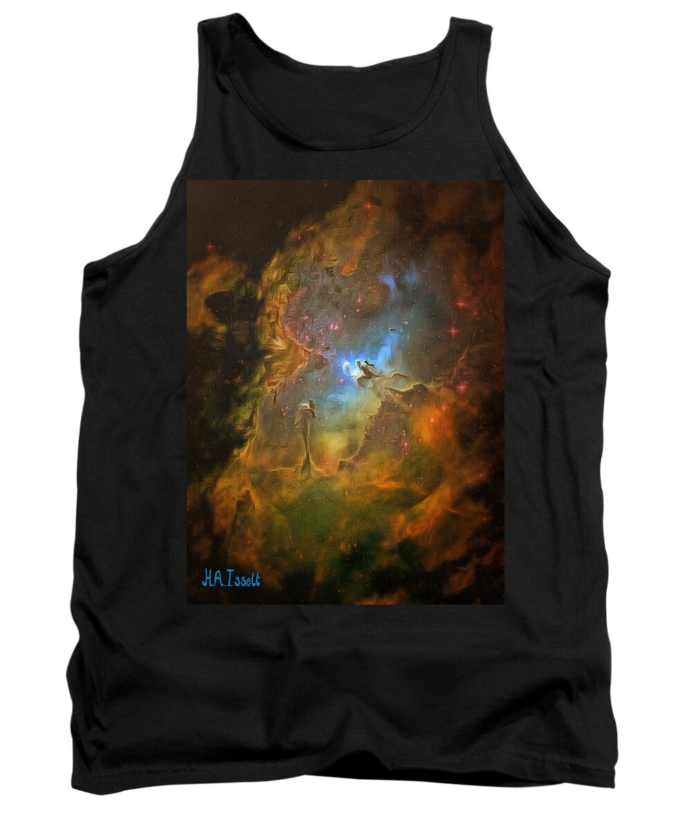 Universe Tank Top featuring the digital art Beyond the Sky by Humphrey Isselt
