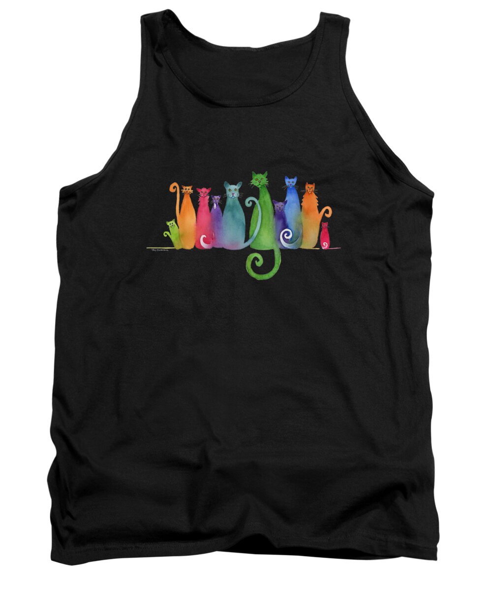 Blended Family Tank Top featuring the painting Blended Family of Ten by Amy Kirkpatrick