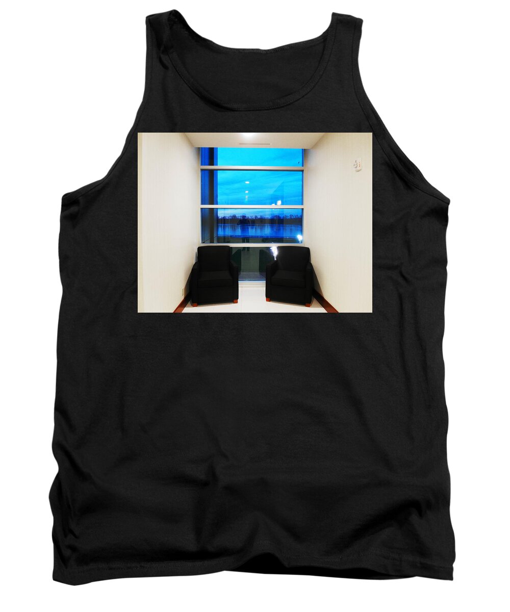 Blue Tank Top featuring the photograph Blue Window by Christopher Brown