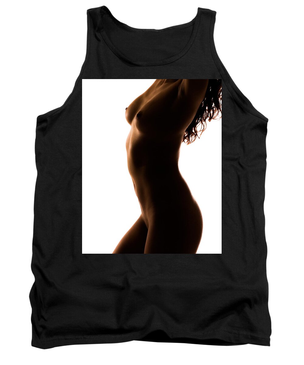 Silhouette Tank Top featuring the photograph Bodyscape 185 by Michael Fryd