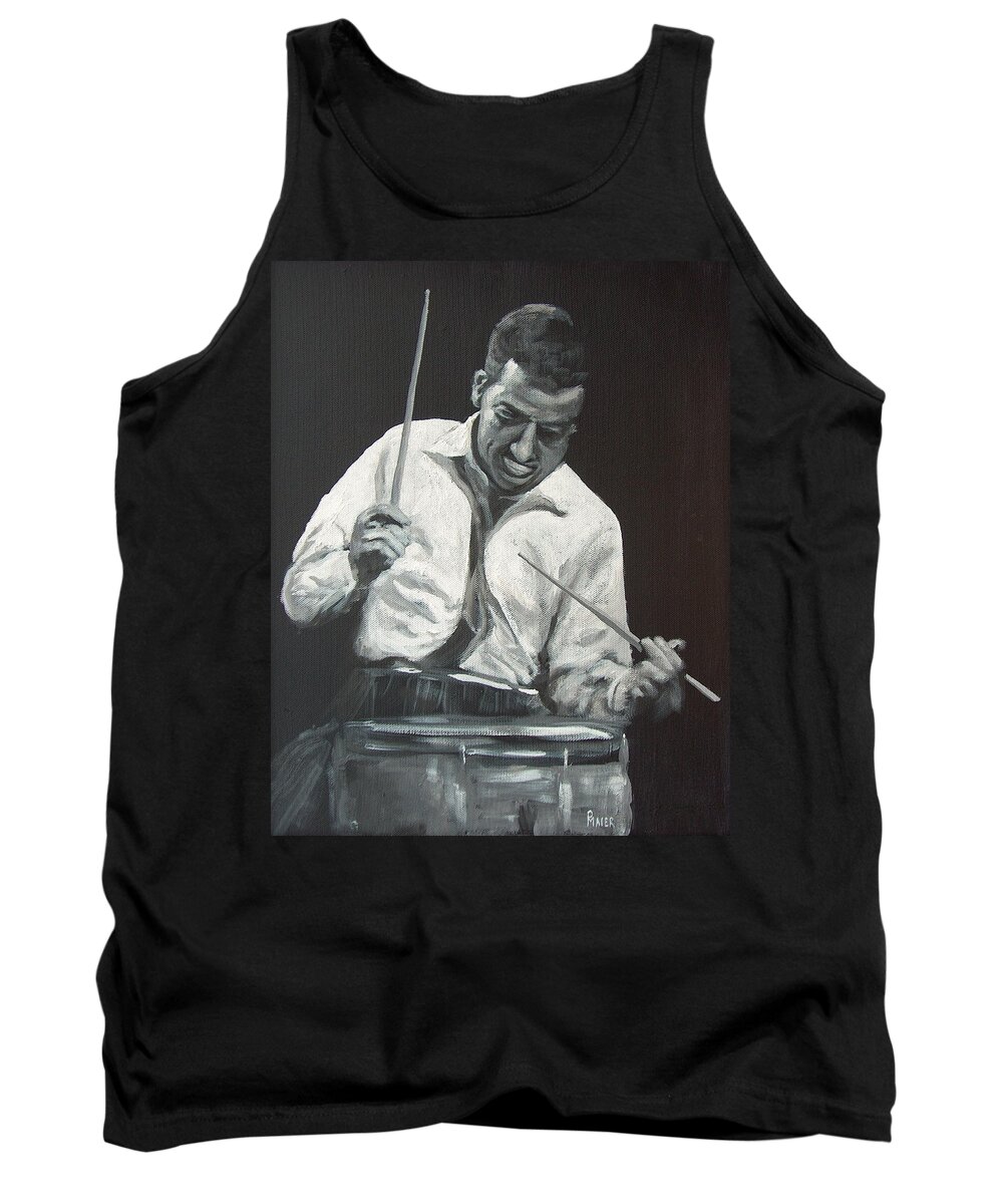 Jazzman Tank Top featuring the painting Buddy by Pete Maier