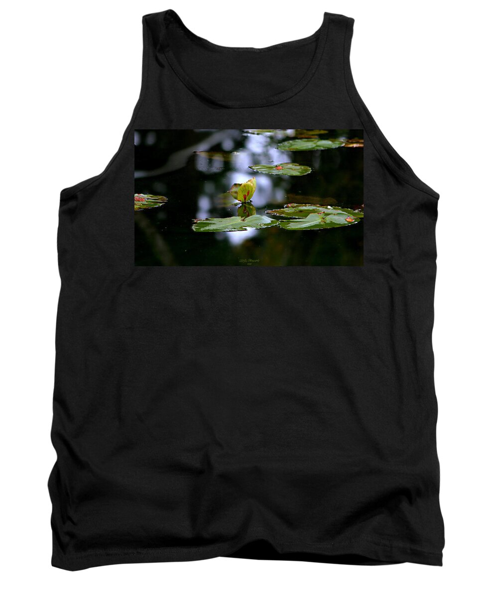 Lily Pad Tank Top featuring the photograph Butterfly Lily Pad by Jeanette C Landstrom