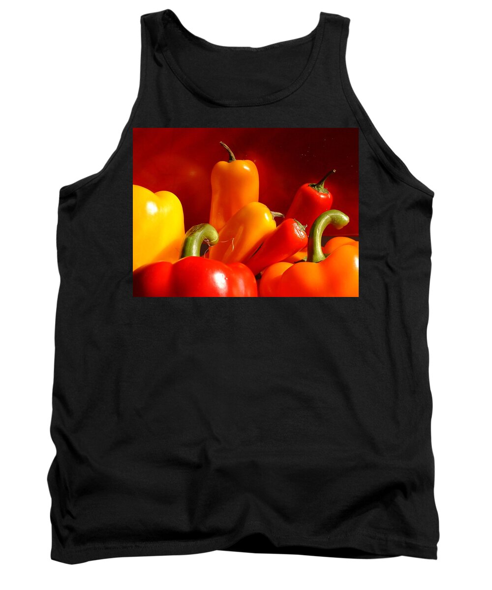 Peppers Tank Top featuring the photograph Caliente2 by Thomas Pipia