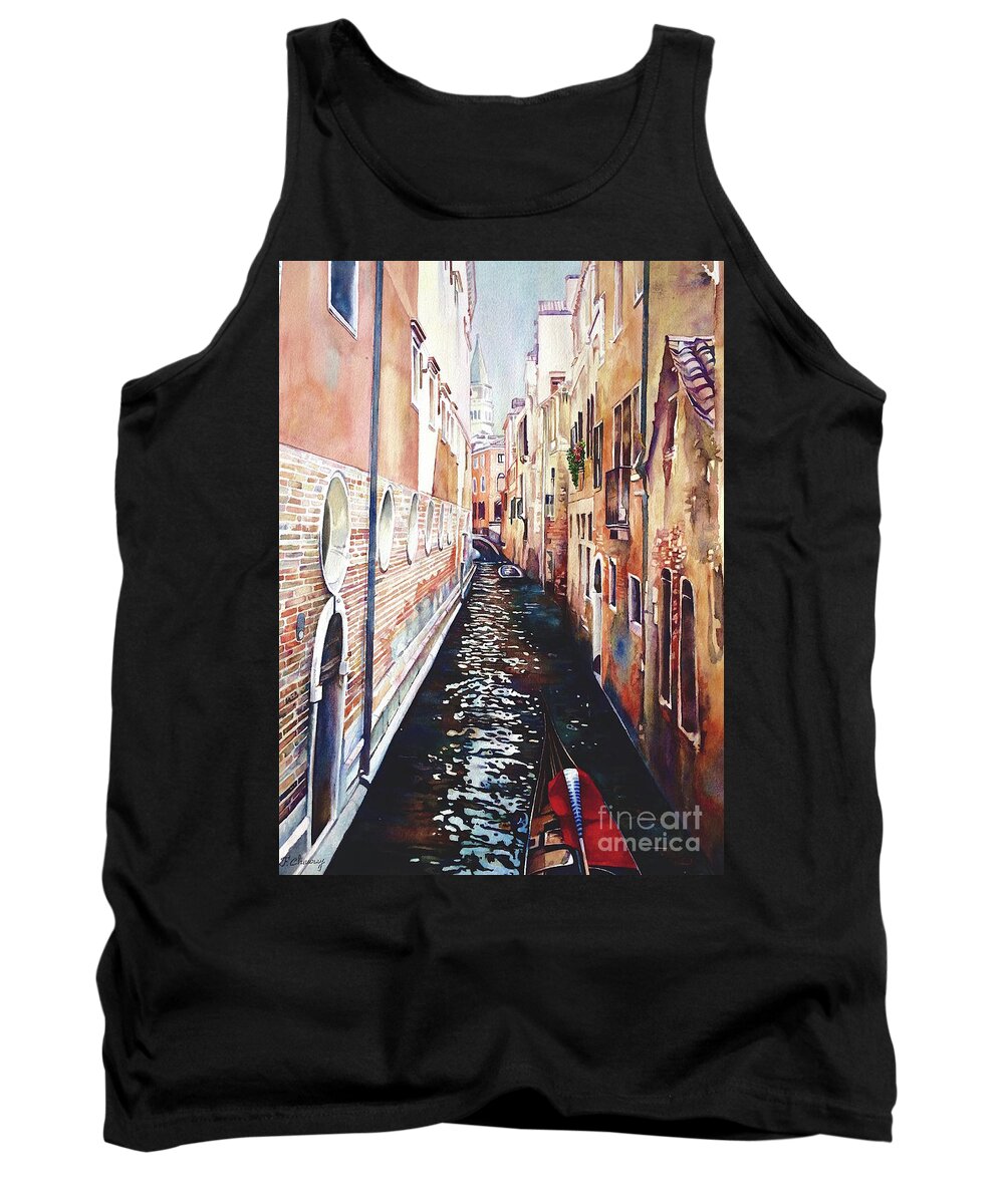 Canals Tank Top featuring the painting Canals of Venice by Francoise Chauray