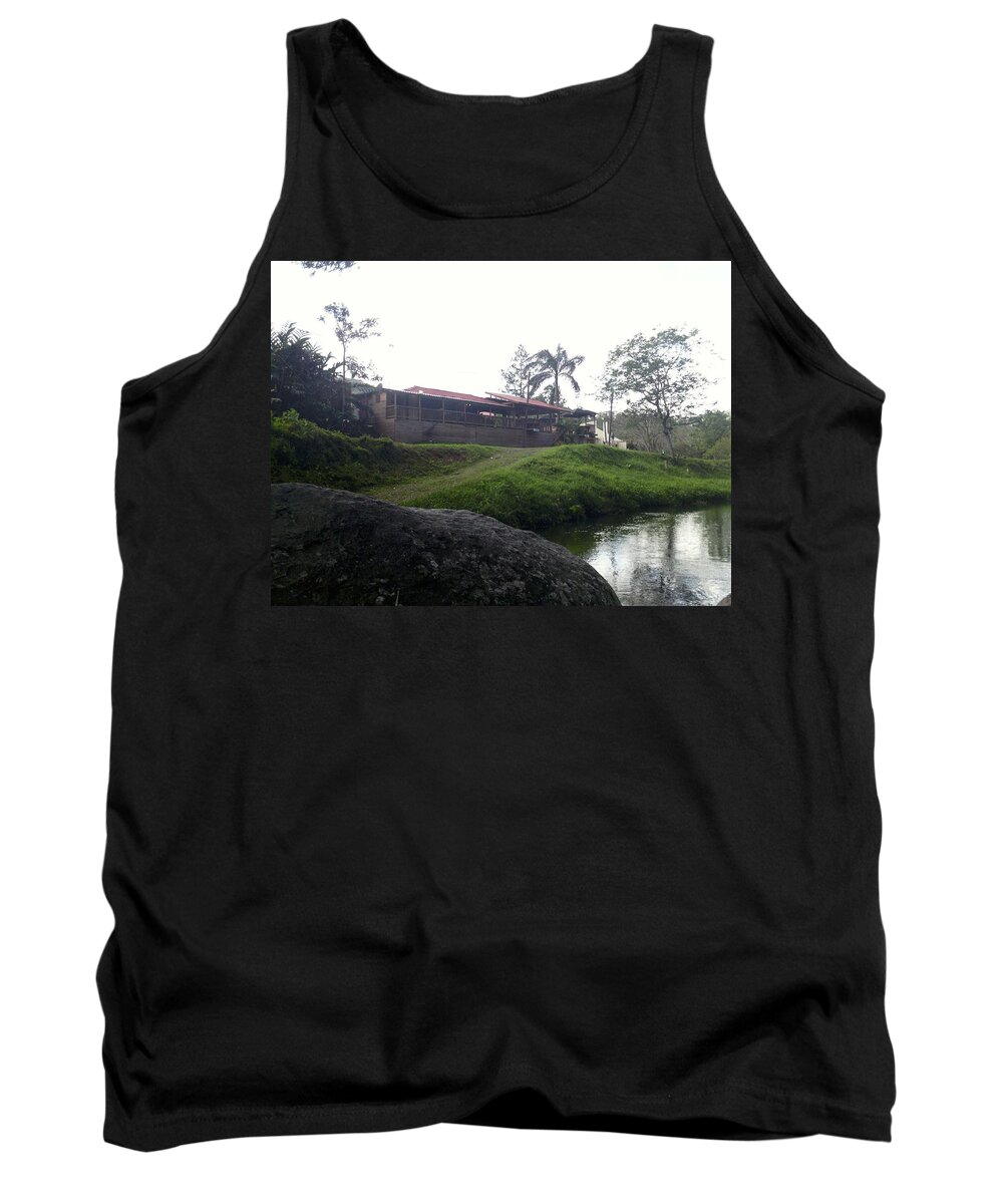River Tank Top featuring the photograph Cantine by the River by Walter Rivera-Santos